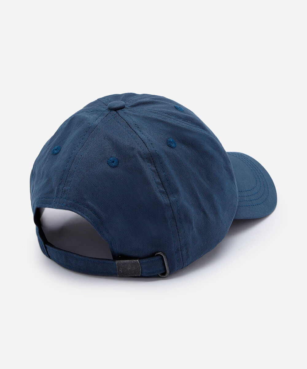 boné aba curva feminino de sarja bordado azul