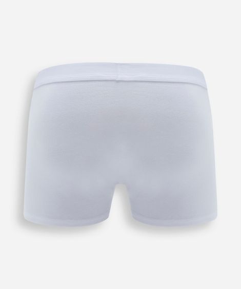 kit de 3 cuecas boxer masculinas em algodão peruano branco