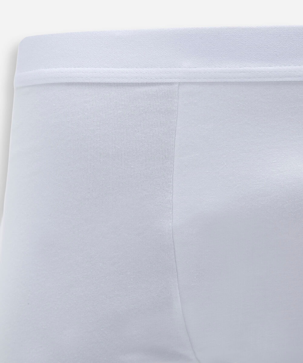 kit de 3 cuecas boxer masculinas em algodão peruano branco
