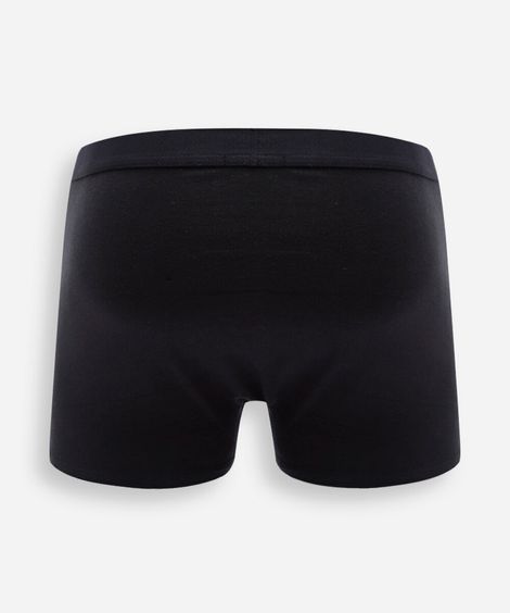 kit de 3 cuecas boxer masculinas em algodão peruano preto