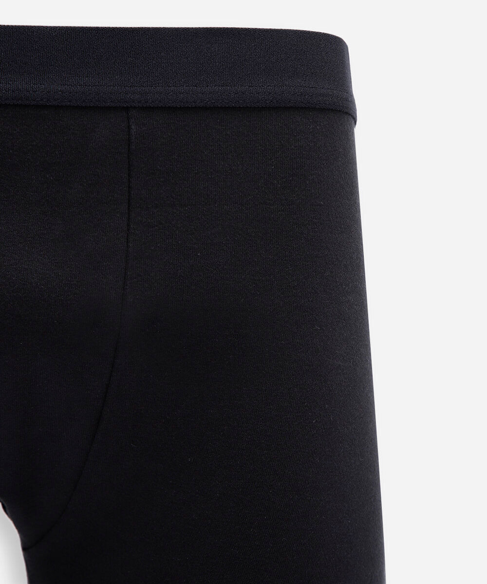 kit de 3 cuecas boxer masculinas em algodão peruano preto