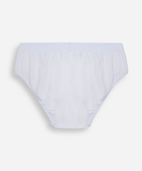 kit de 3 cuecas slip masculinas em algodão peruano branco