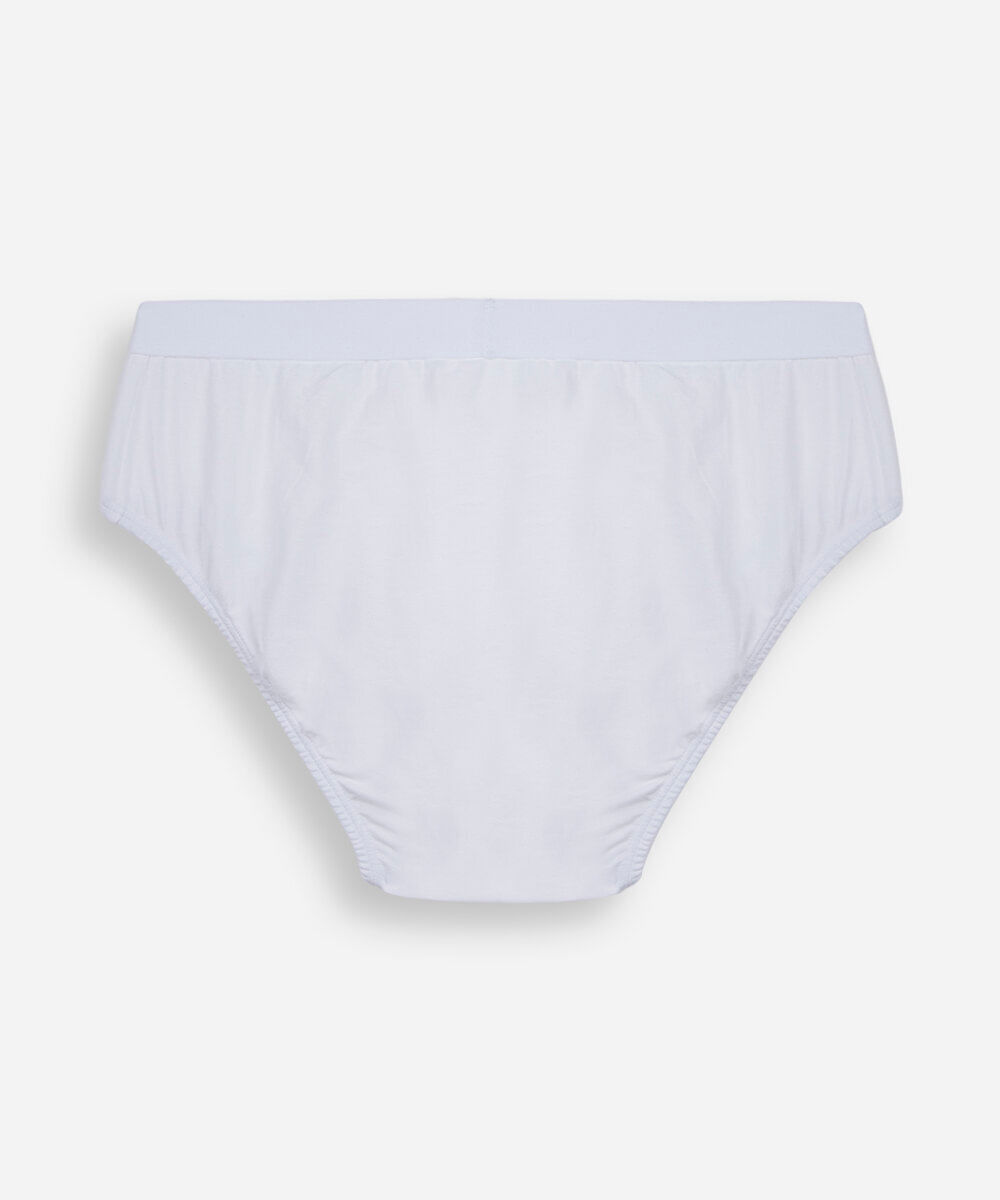 kit de 3 cuecas slip masculinas em algodão peruano branco