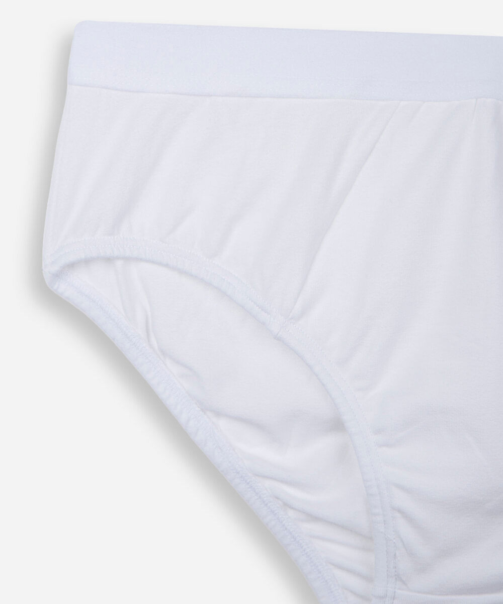 kit de 3 cuecas slip masculinas em algodão peruano branco