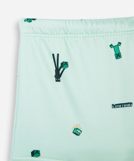 sunga boxer infantil minecraft verde