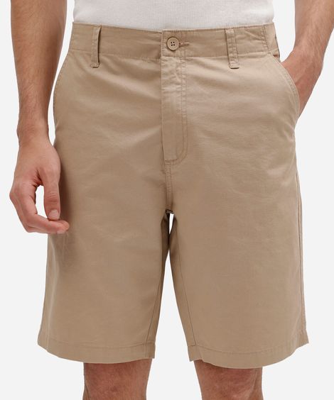 bermuda masculina reta chino bege