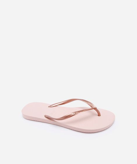 chinelo feminino slim havaianas rosa