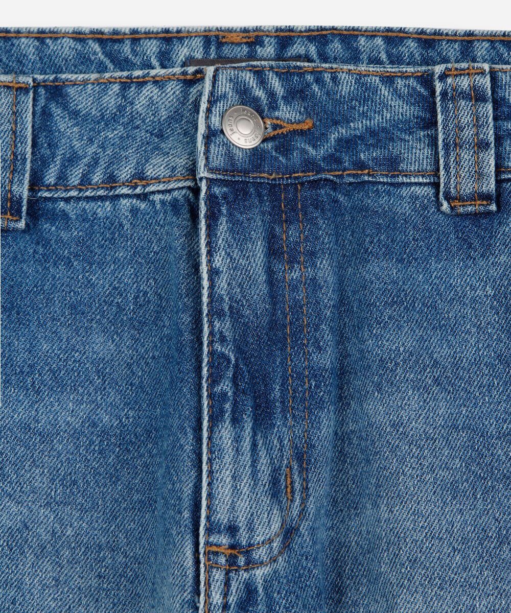 calça baggy juvenil jeans azul