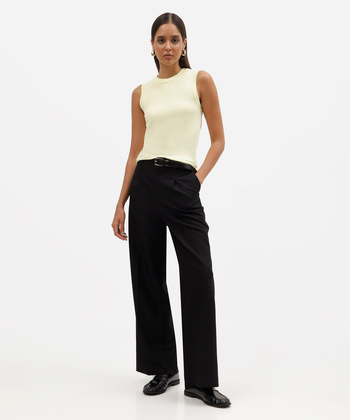 colete de tricô feminino alongado gola redonda verde