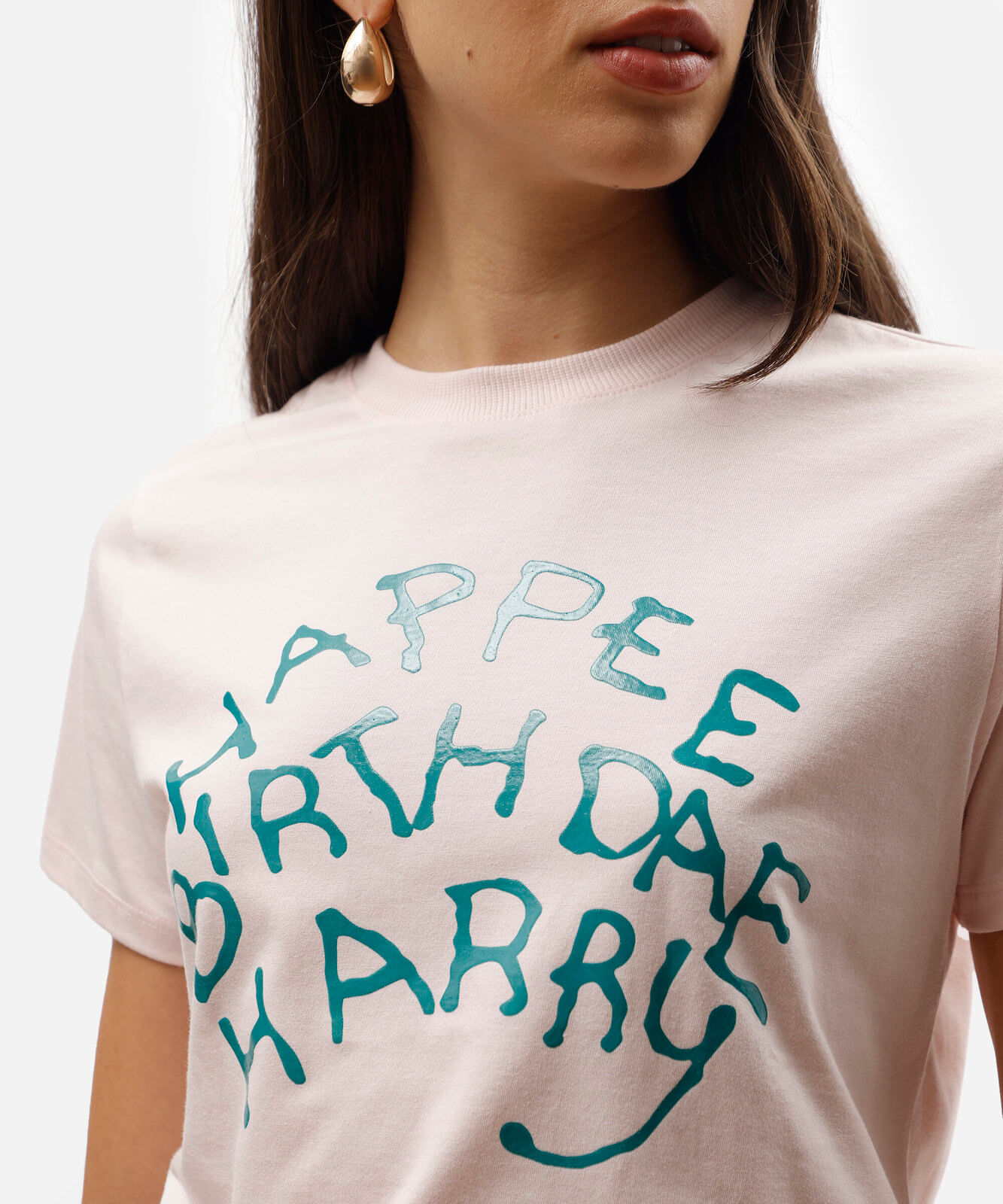 camiseta feminina de algodão manga curta harry potter rosa