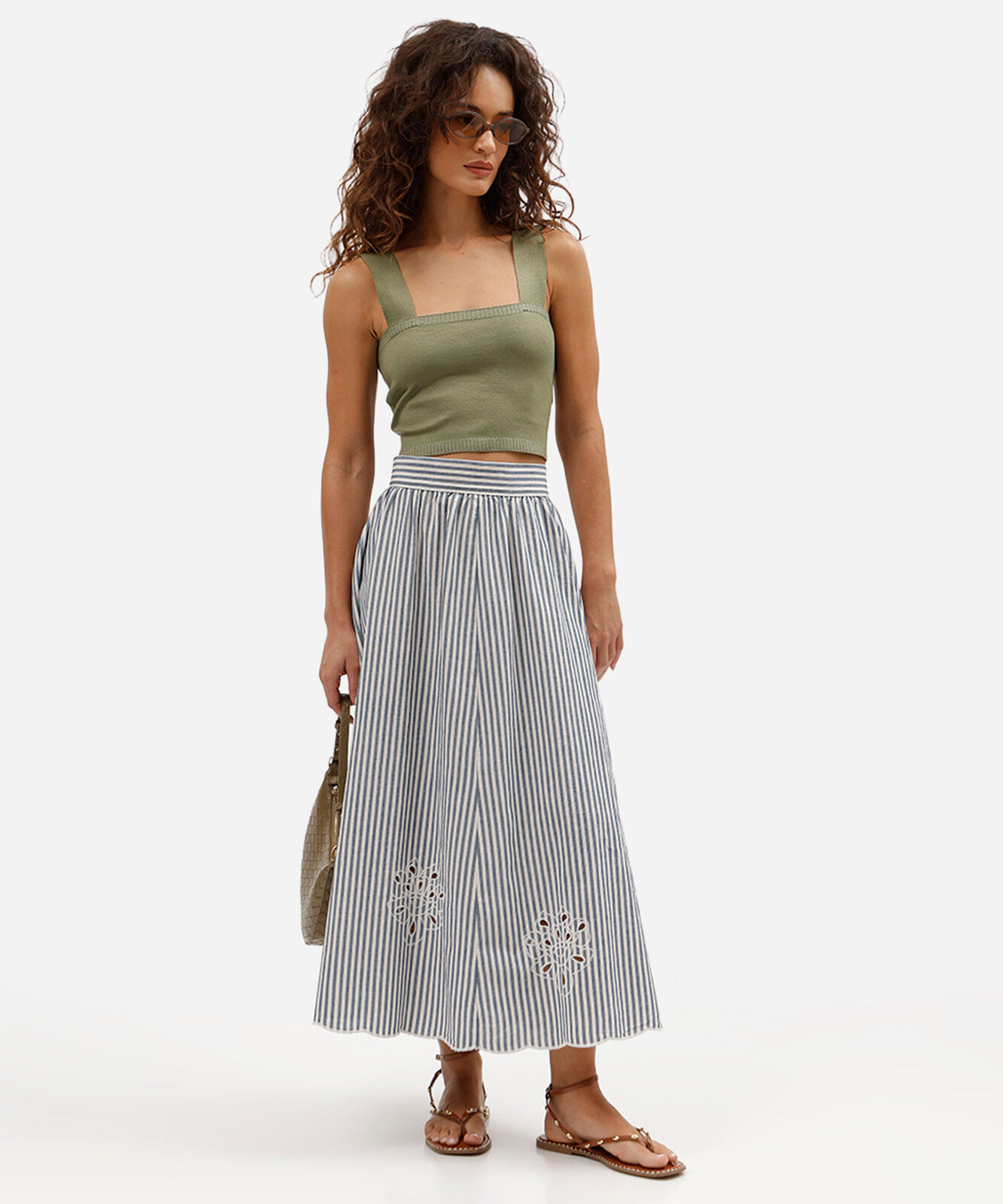 top cropped feminino de tricot verde