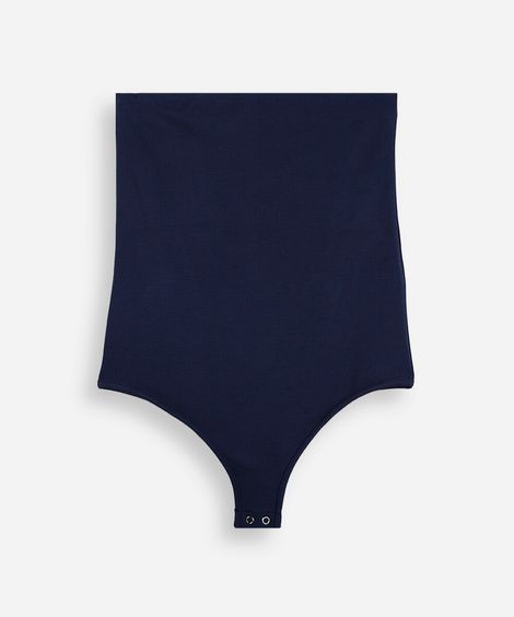 body sem alça juvenil com viscose azul
