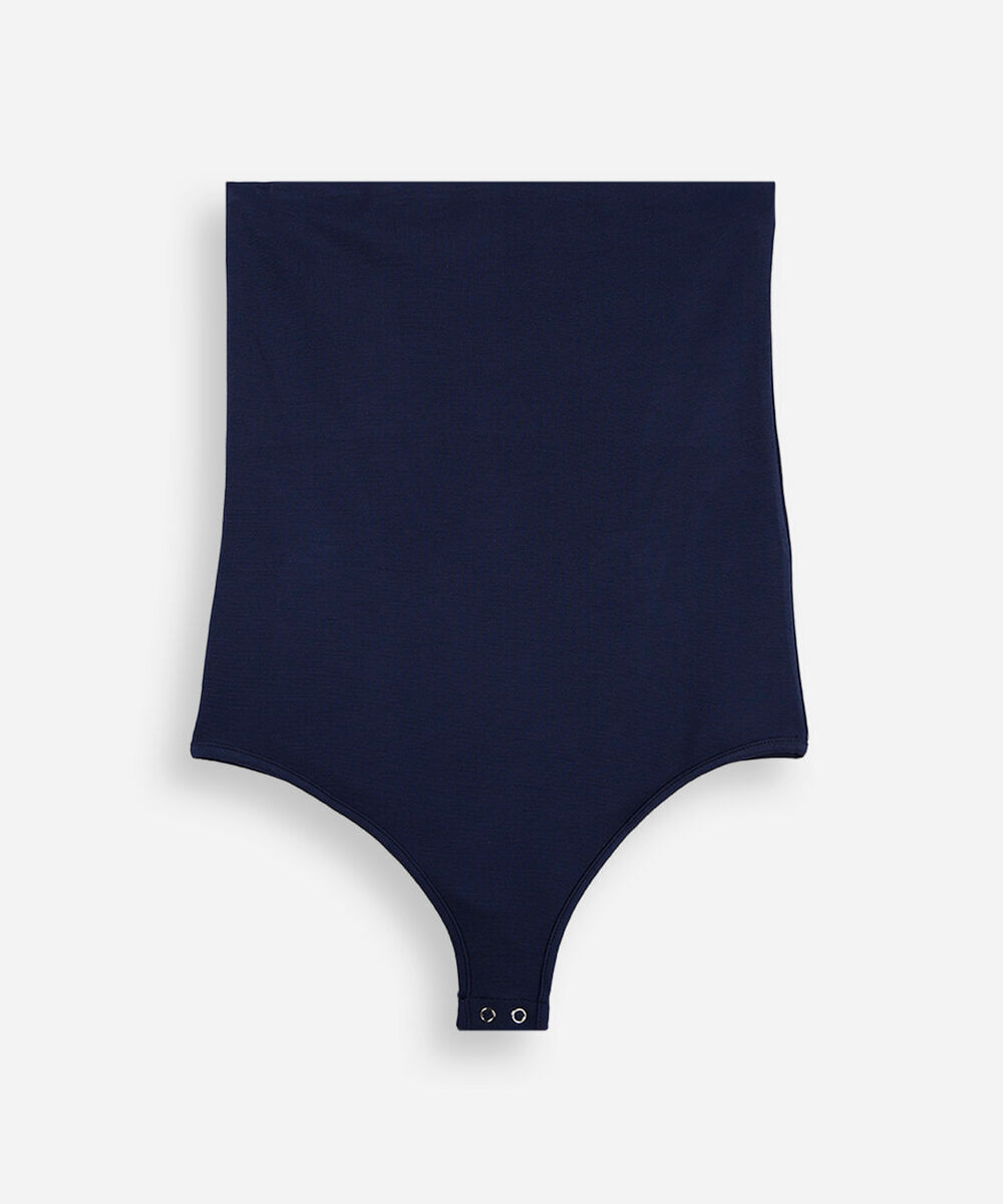 body sem alça juvenil com viscose azul