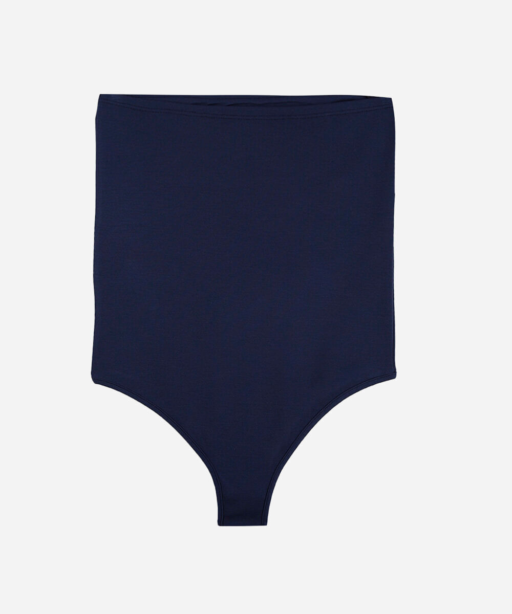body sem alça juvenil com viscose azul