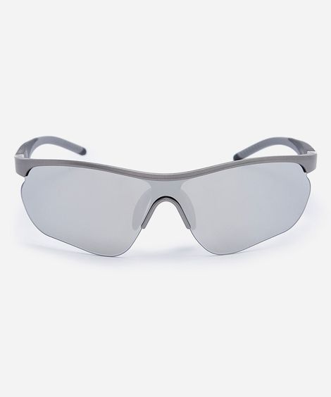 óculos de sol esportivo feminino de acetato cinza