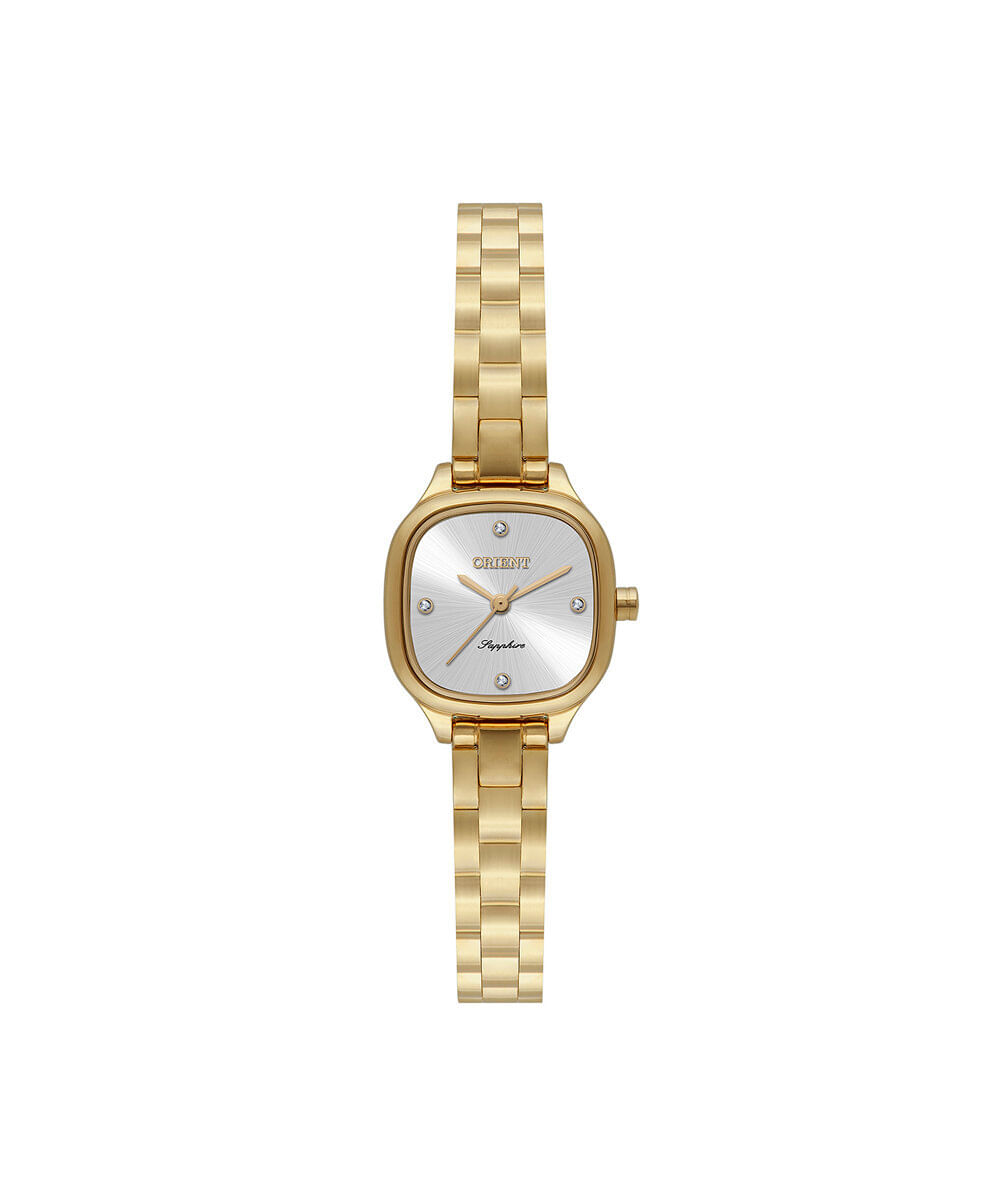 relógio feminino orient lgss0071 s1kx analógico dourado