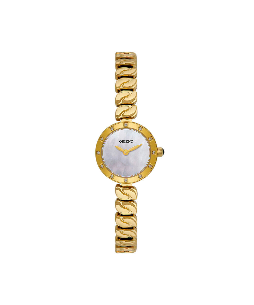 relógio feminino orient fgss0213 b1kx analógico dourado