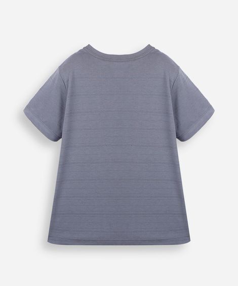 kit de 2 camisetas infantis com algodão manga curta texturizado colorido