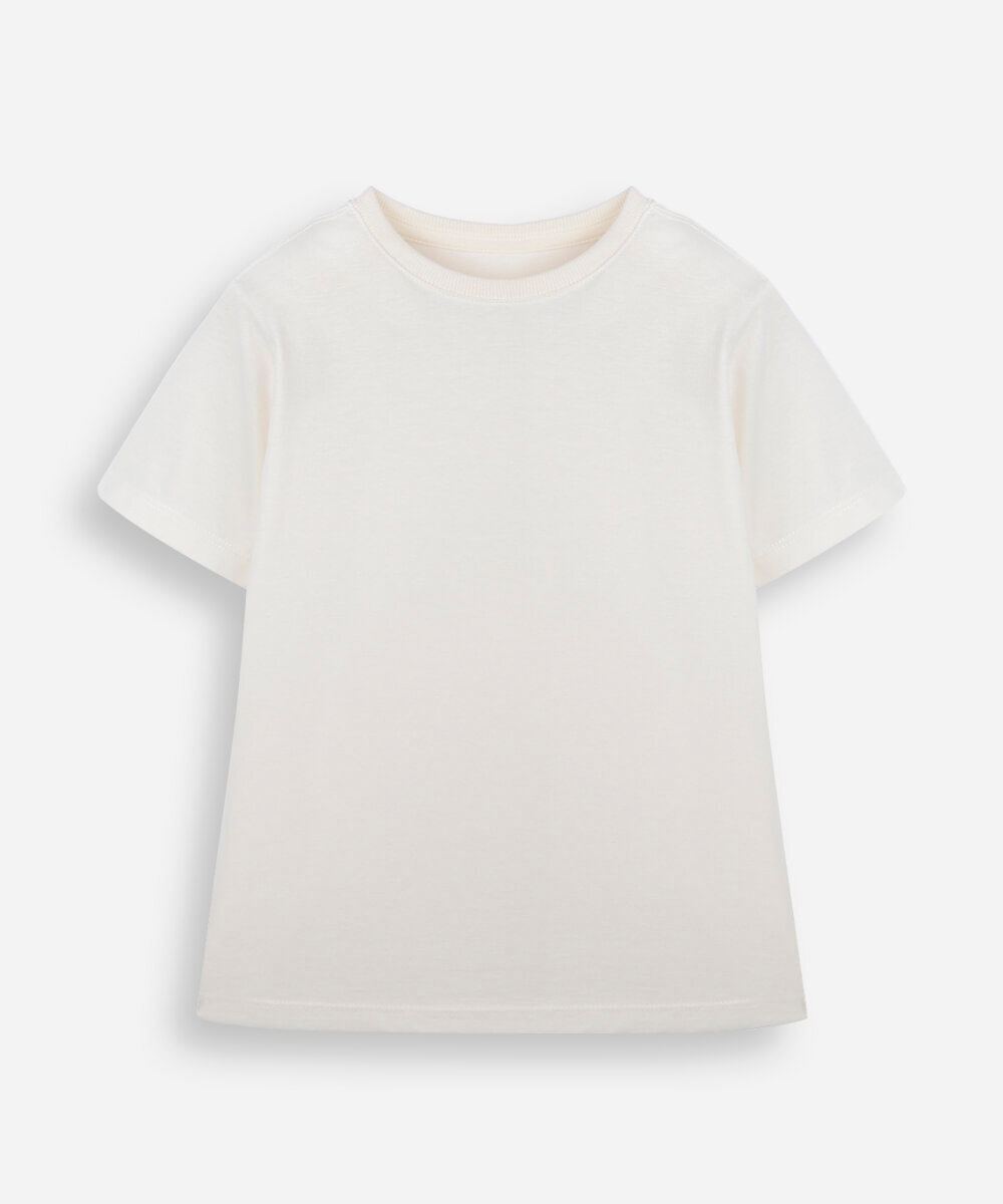 kit de 2 camisetas infantis com algodão manga curta texturizado colorido