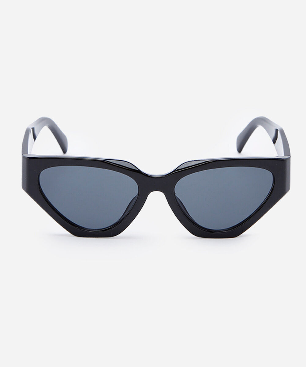 óculos de sol feminino gatinho de acetato triton preto