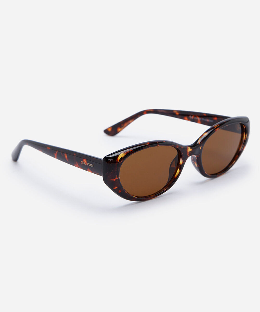 óculos de sol feminino gatinho de acetato tartaruga triton colorido