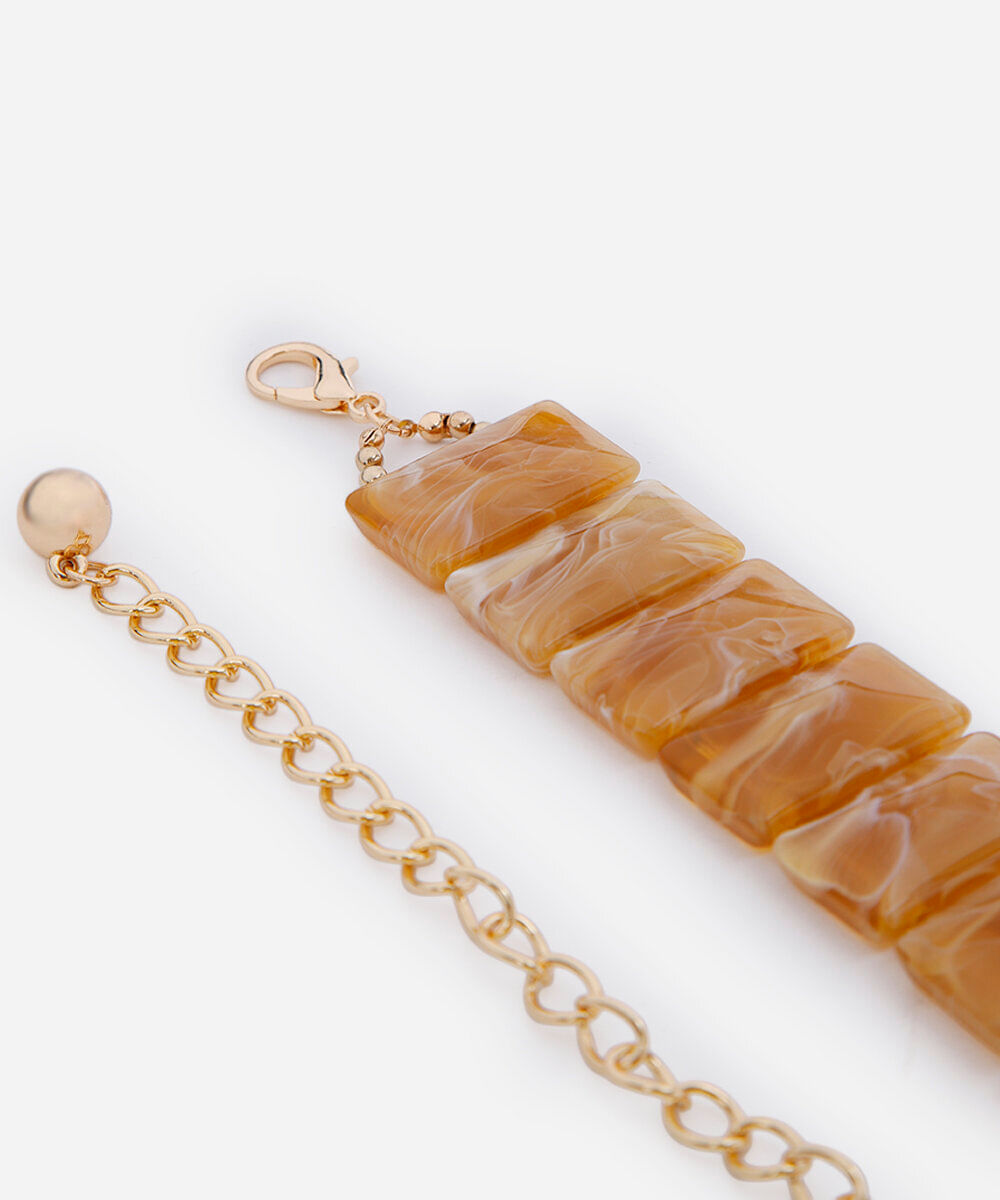 cinto feminino fino em resina bege