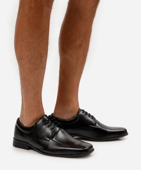 sapato social masculino de cadarço preto