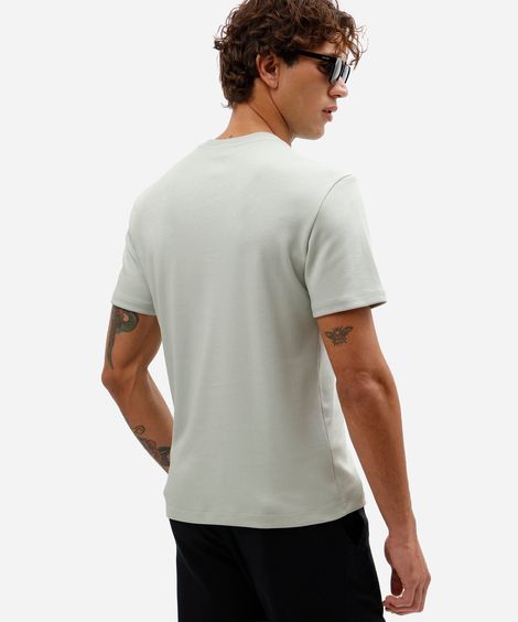 camiseta slim fit masculina de algodão peruano manga curta verde