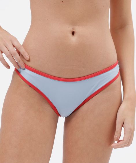 biquíni calcinha tanga feminino bicolor azul
