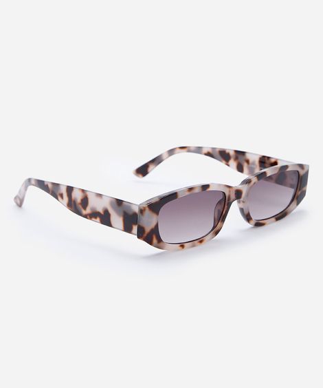 óculos de sol retangular feminino de acetato colorido