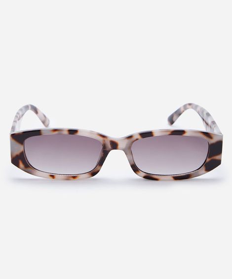 óculos de sol retangular feminino de acetato colorido