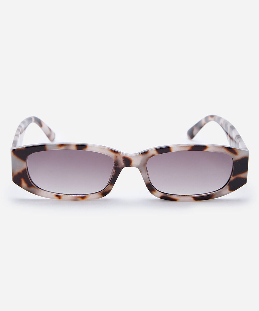 óculos de sol retangular feminino de acetato colorido