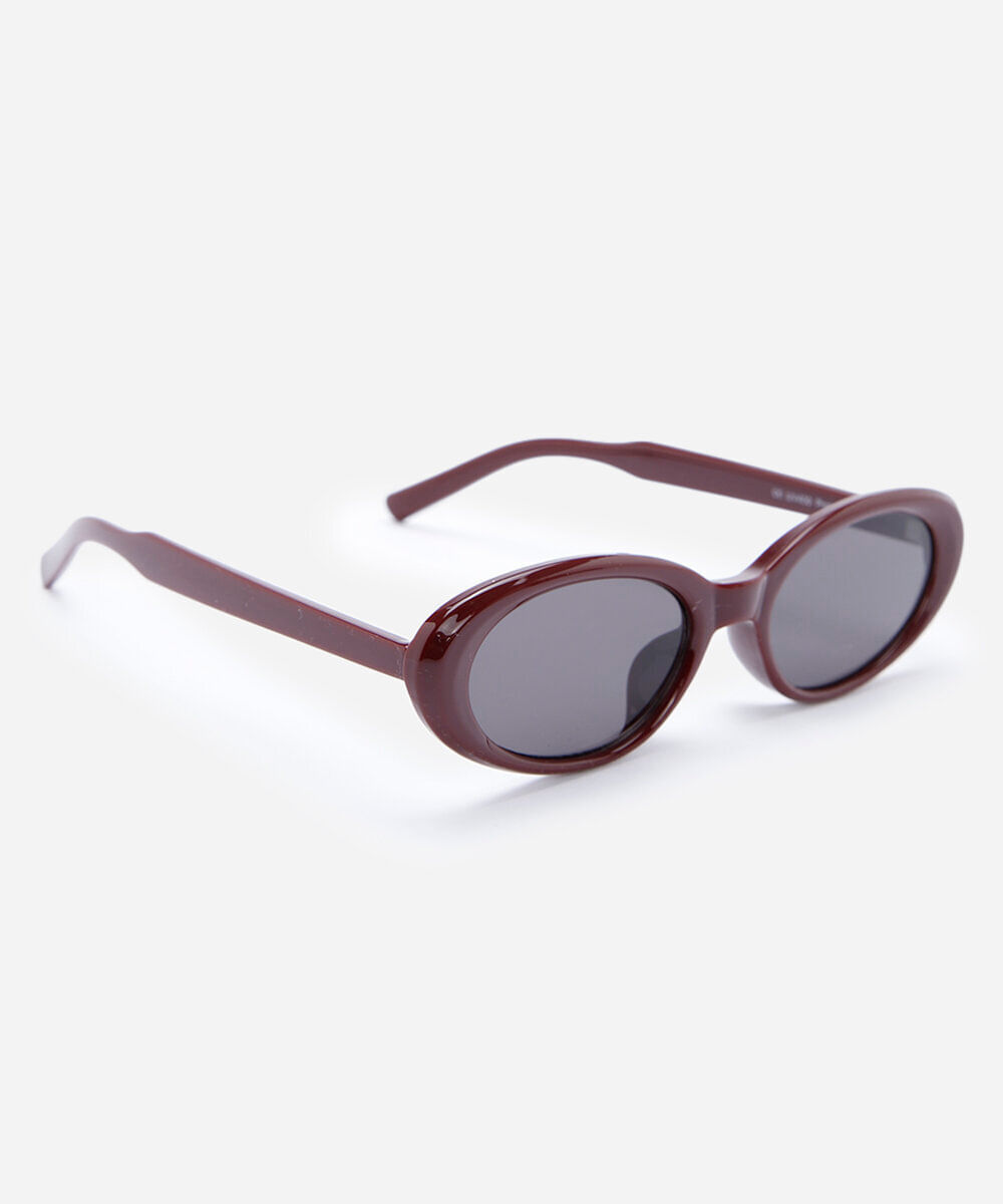 óculos de sol oval bold feminino de acetato vinho