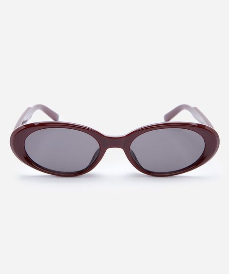 óculos de sol oval bold feminino de acetato vinho