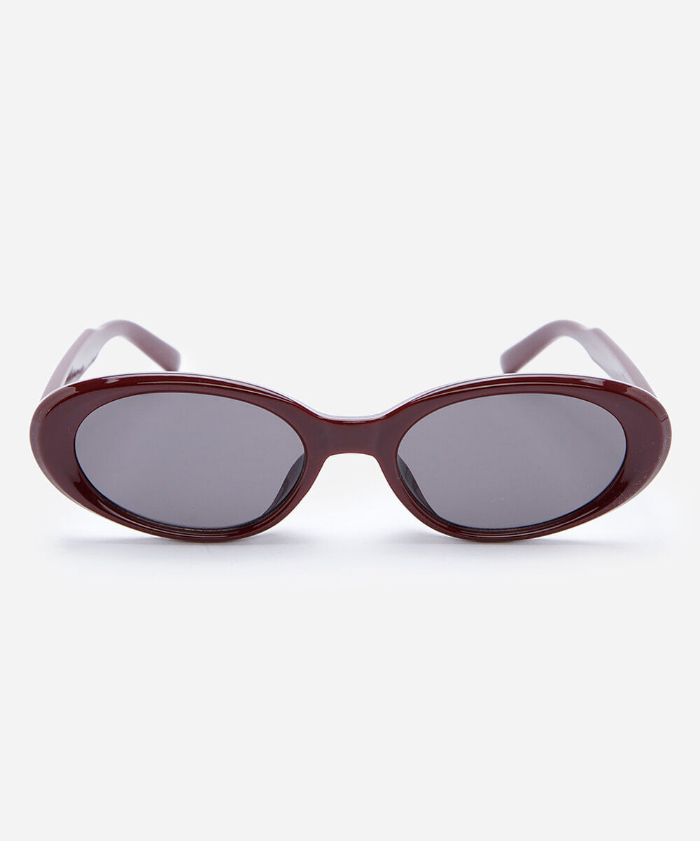 óculos de sol oval bold feminino de acetato vinho