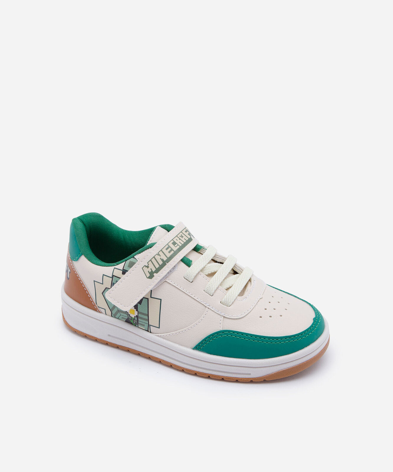 tênis infantil casual minecraft com velcro verde