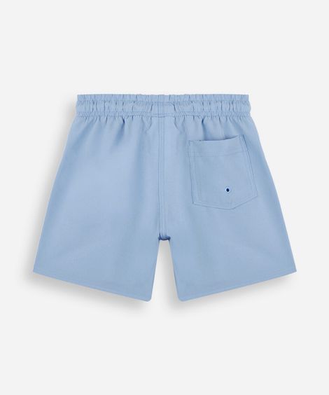 short boardshort infantil cós com elástico e cordão azul