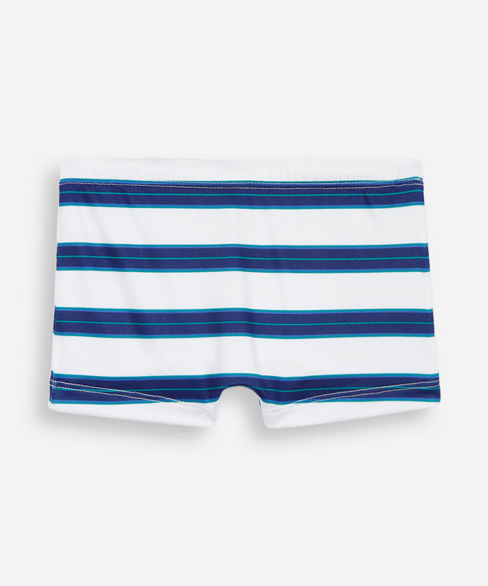 sunga boxer infantil listrada com proteção uv colorido