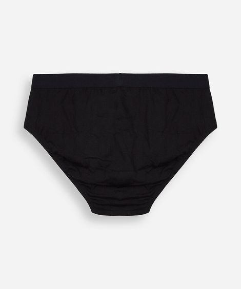 kit de 3 cuecas slip masculinas em algodão peruano preto