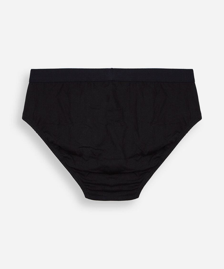 kit de 3 cuecas slip masculinas em algodão peruano preto