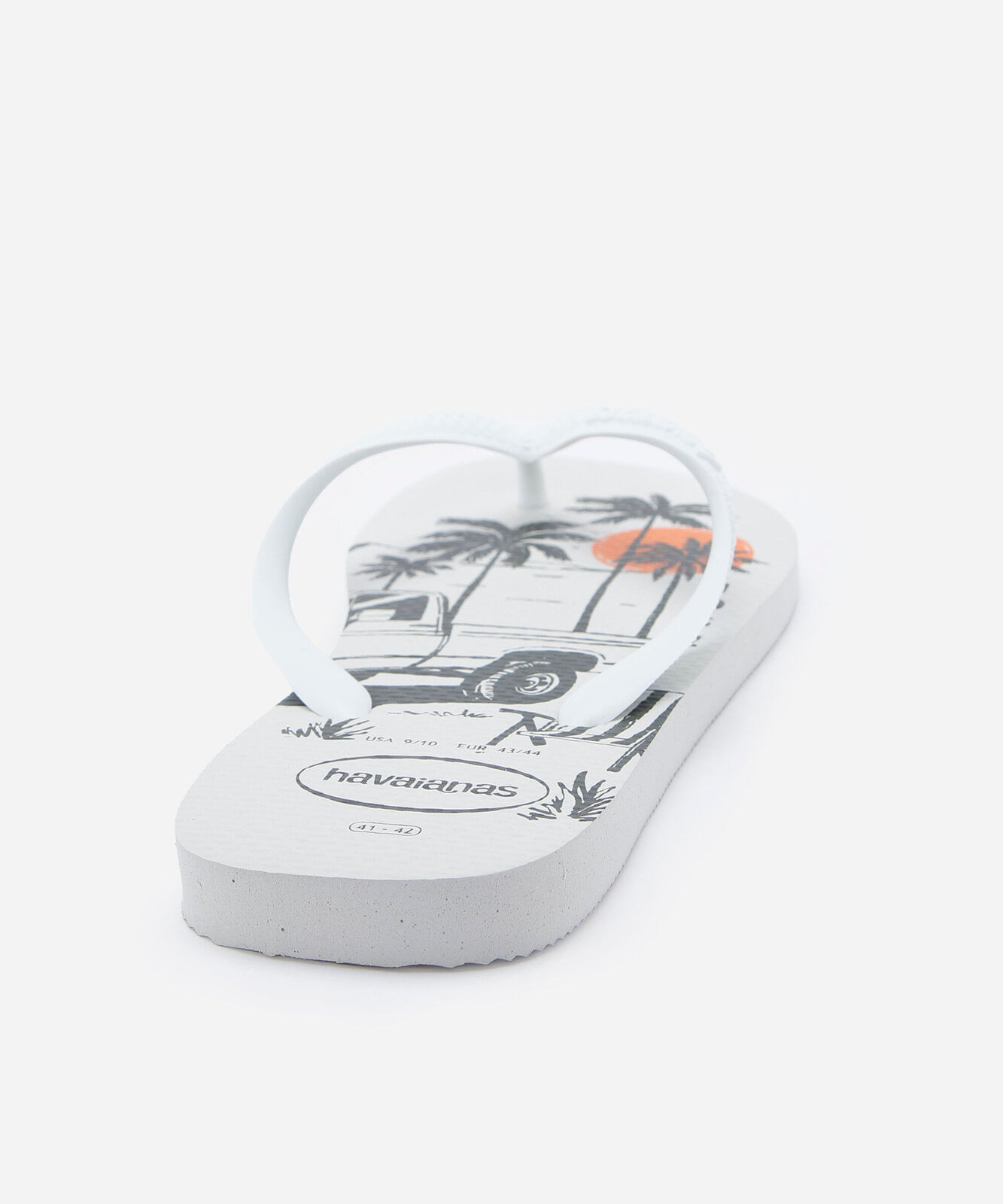 chinelo masculino havaianas top estampado branco