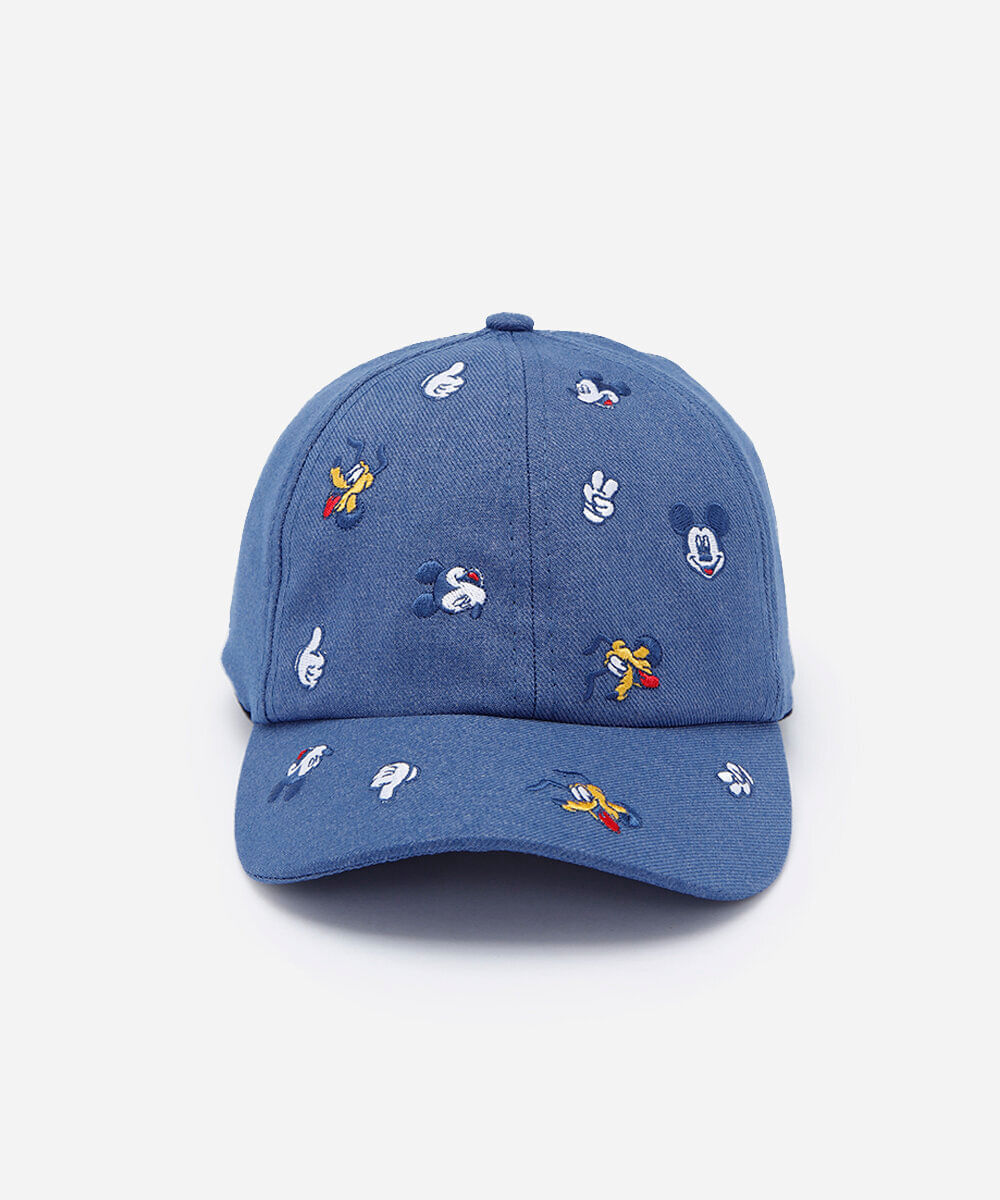 boné infantil aba curva julia faria e mickey e amigos azul