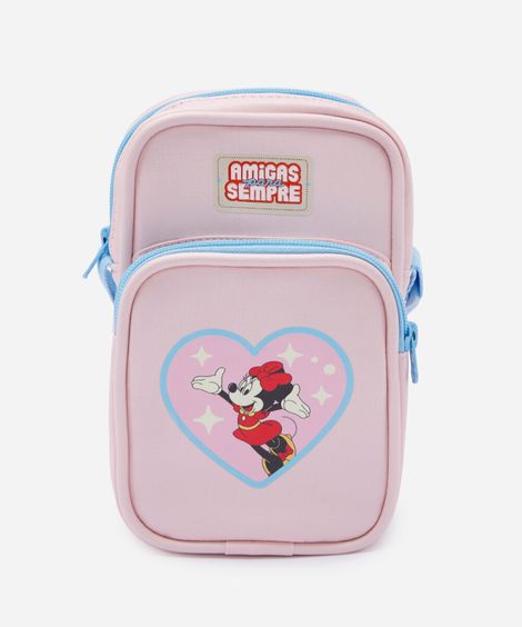 shoulder bag infantil minnie julia faria e mickey e amigos rosa