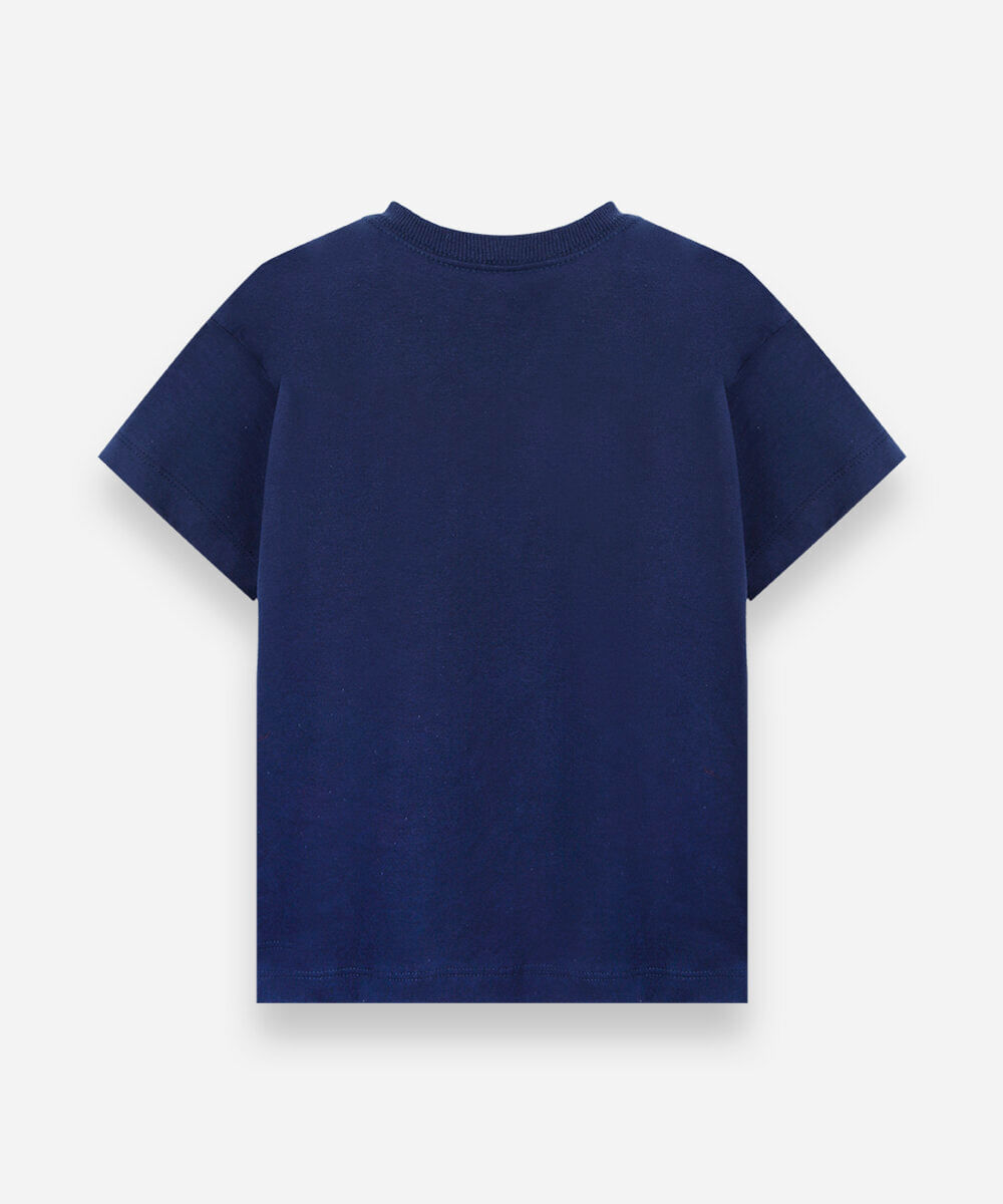 camiseta infantil de algodão manga curta margarida julia faria e mickey e amigos azul