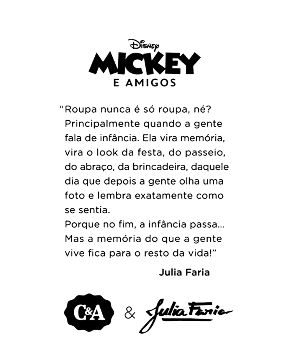 camiseta feminina com algodão manga curta listrada julia faria e mickey e amigos rosa