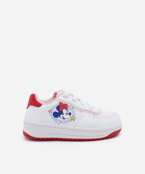 tênis infantil minnie mouse julia faria e mickey e amigos branco