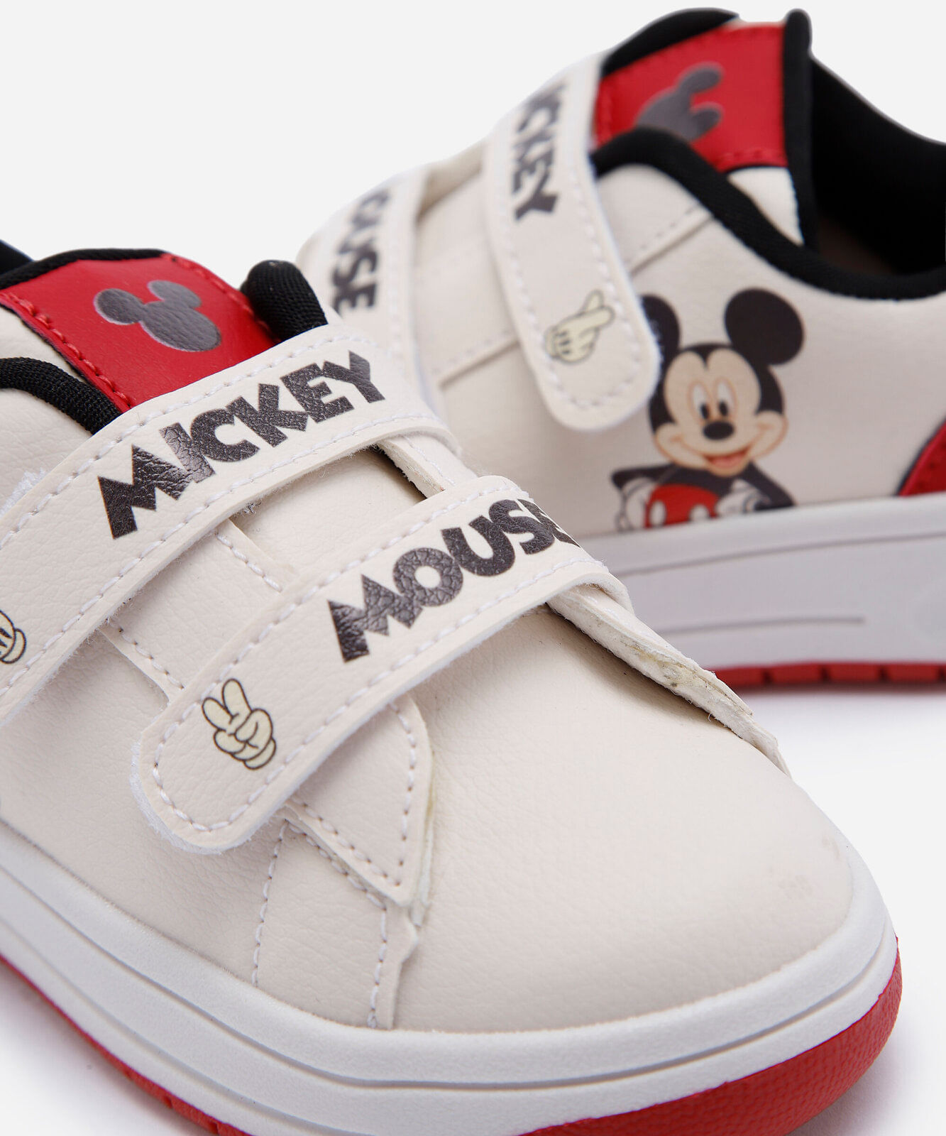 tênis infantil com velcro julia faria e mickey e amigos off white