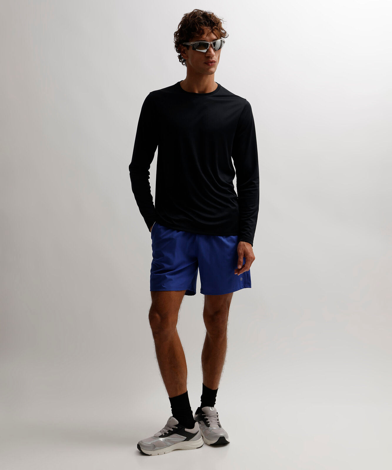bermuda esportiva masculina ergonomic flex azul