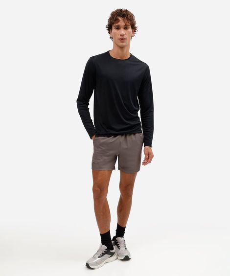 short esportivo masculino com faixa lateral cinza