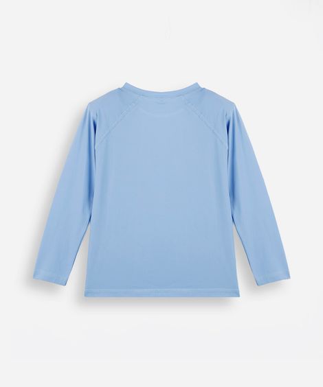 camiseta uv infantil manga raglan do sonic com proteção uv azul